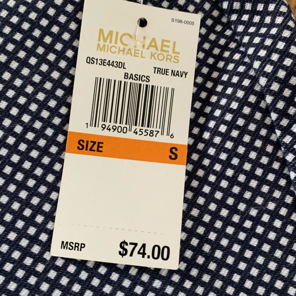 Michael - Michael Kors Pants XS NWT - navy/white diamond motif.